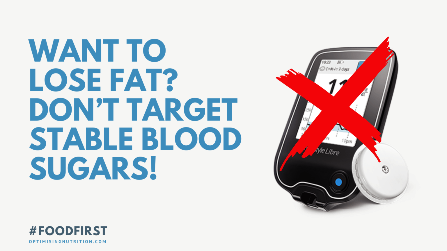 Optimise Weight Loss with Continuous Glucose Monitor Optimising Nutrition