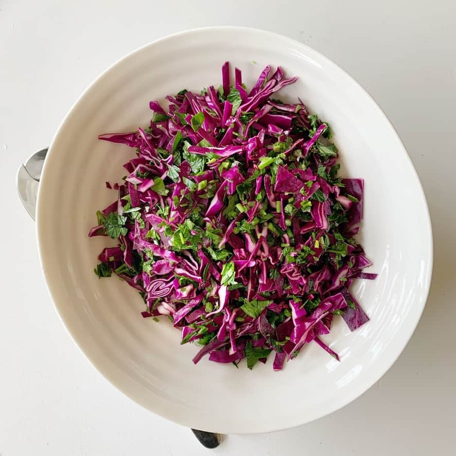 Red Cabbage & Parsley Salad Optimising Nutrition